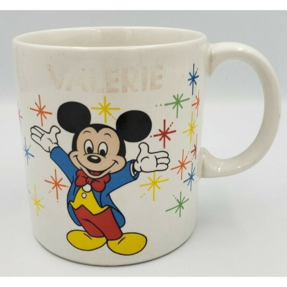 Mickey Mouse Epcot Center Mug Disney World Coffee Mug Personalized Valerie VTG